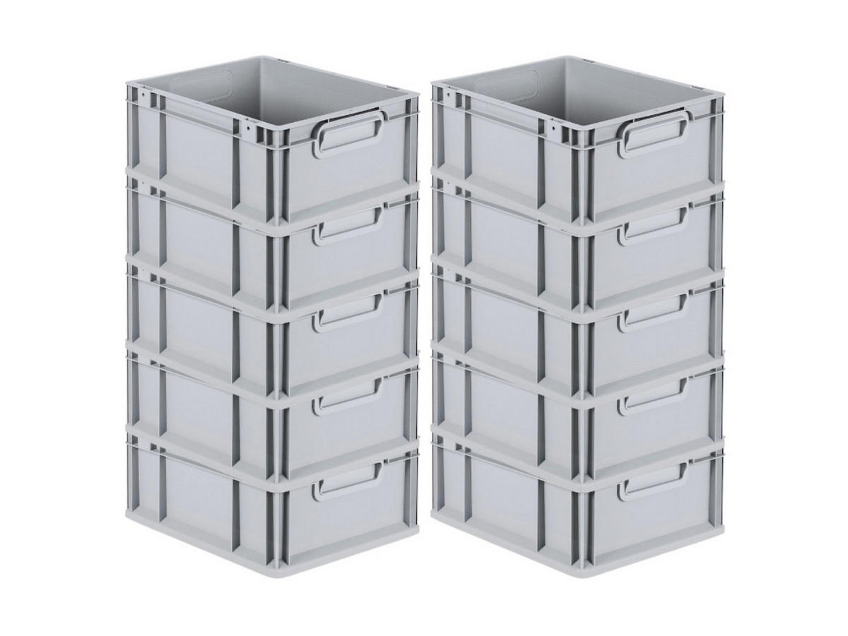 EUROBOX Nextgen Economy Griffe Geschlossen 17x30x40cm 16 Liter - Grau, Kunststoff (30/17/40cm) - PROREGAL