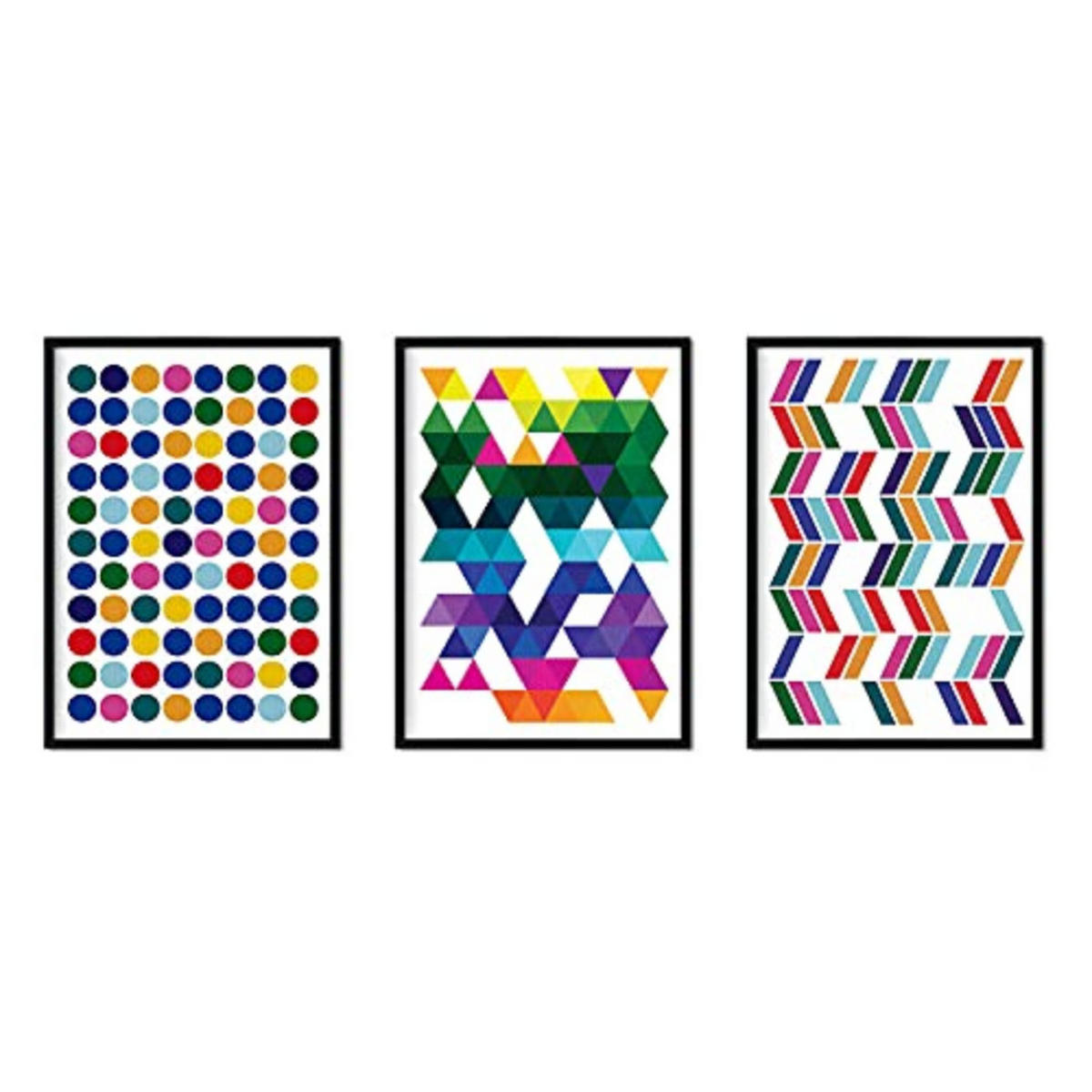POSTER Set Mit 3 Geometrisch Farben A3 Rahmenlos - Klar, Papier (29.7/5/42cm) - Nacnic
