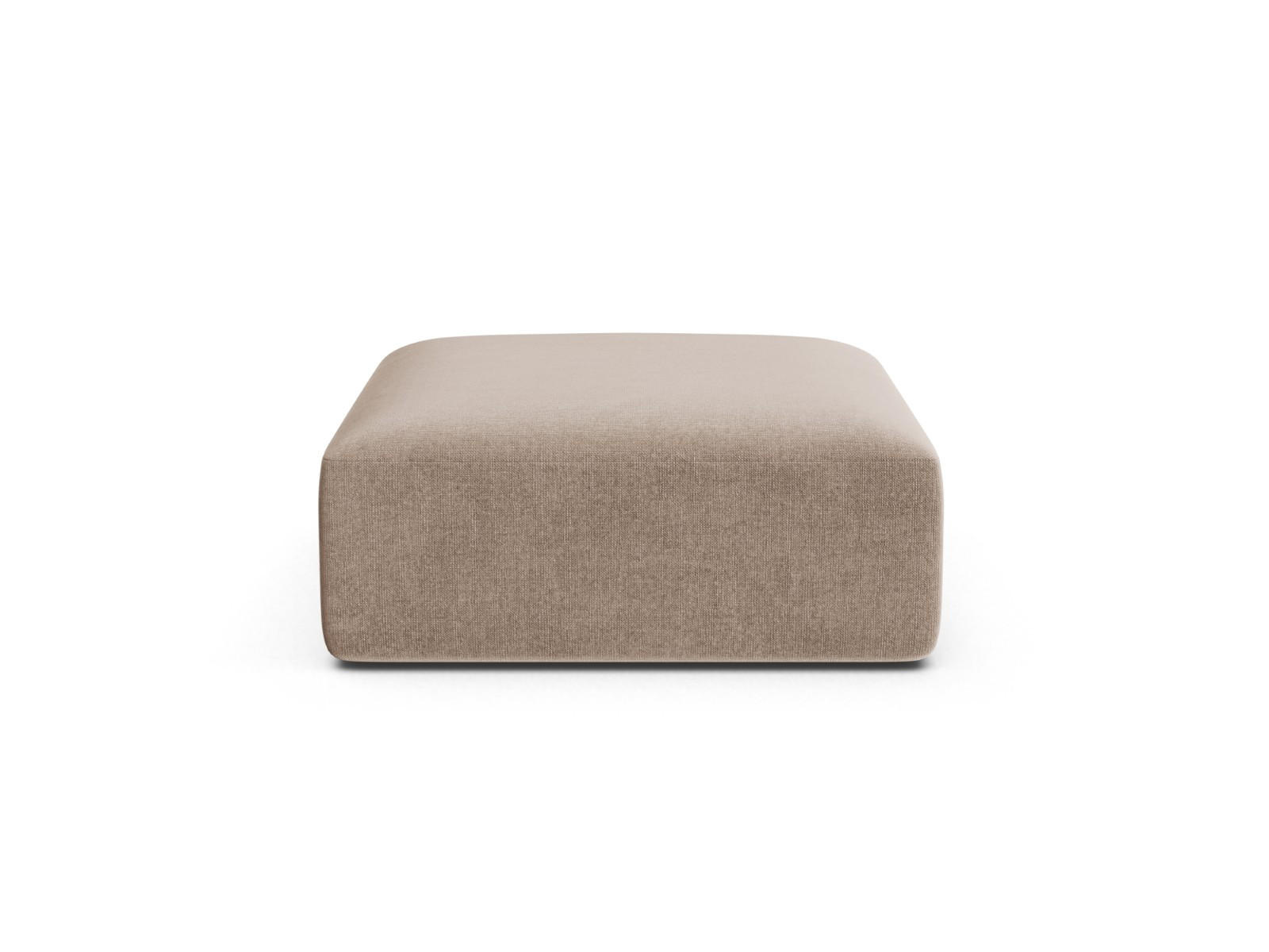 POUF Campi aus Samt dunkelbeige - Mokka, Textil (90/40/90cm) - Cosmopolitan Design