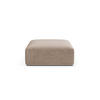 POUF Campi aus Samt dunkelbeige - Mokka, Textil (90/40/90cm) - Cosmopolitan Design