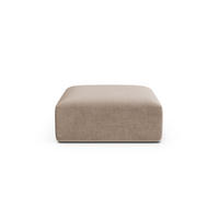 POUF Campi aus Samt dunkelbeige - Mokka, Textil (90/40/90cm) - Cosmopolitan Design