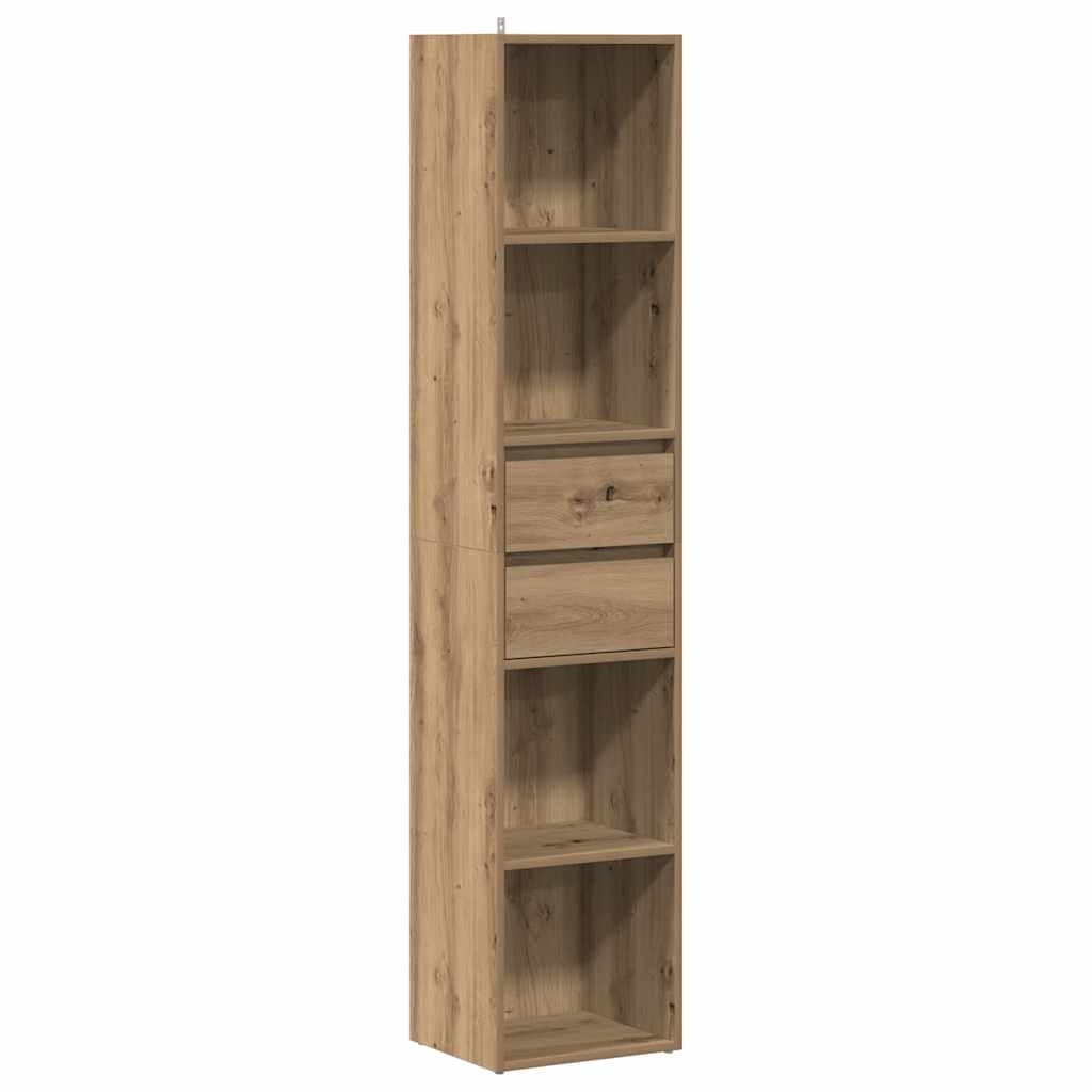 vidaXL Bücherregal Eiche Artisan 36x171x30 cm