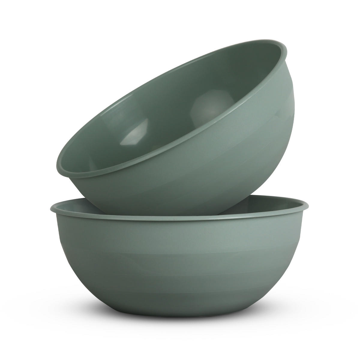 SCHÜSSEL Kunststoff Ø25,5 cm Grün 2er-Pack - Grün, Kunststoff (25/25/10cm)