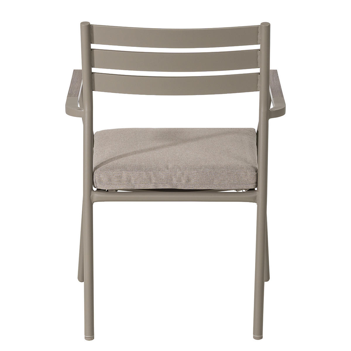 GARTENSTUHL - Aluminium / Polyester - Grau - 2er-Set - Grau, Holzwerkstoff/Textil (58/82/60cm) - home24