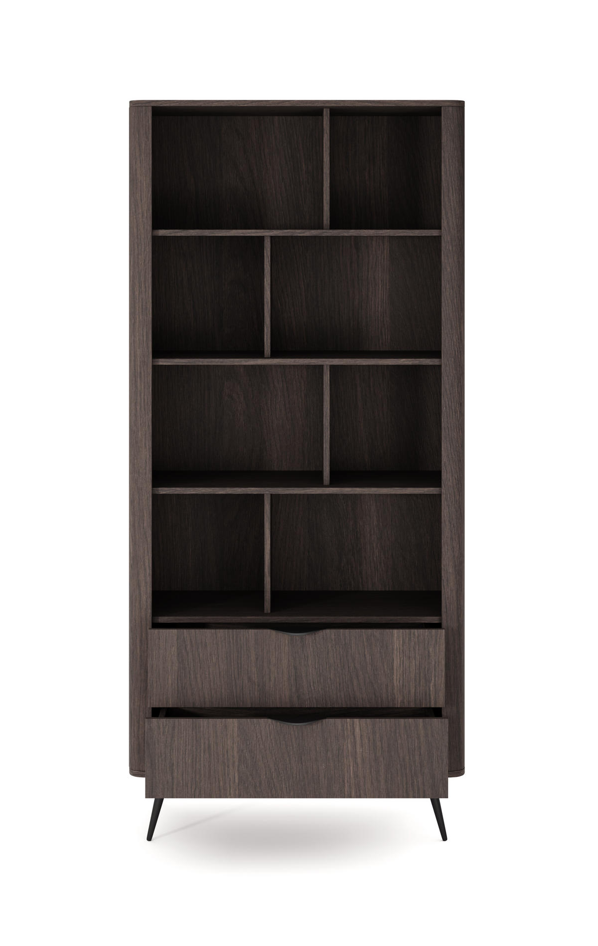 BÜCHERREGAL NOBILE 113,2x38x193,8 cm, Regal Eichefarben - Eichefarben, Holzwerkstoff (113.2/193.8/38cm) - MASSENO