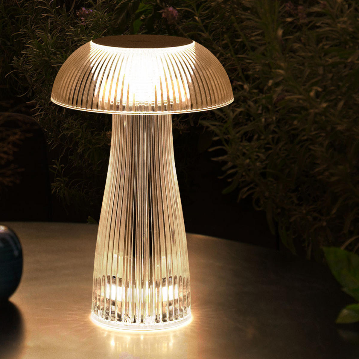 LED TISCHLEUCHTE Metall Silber - Silberfarben, Kunststoff (25/25/25cm) - Globo Lighting