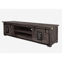 TV-BOARD Mango 180x55x50 grau lackiert RAILWAY #235 - Grau, Holz (180/50/55cm) - Massivmoebel24
