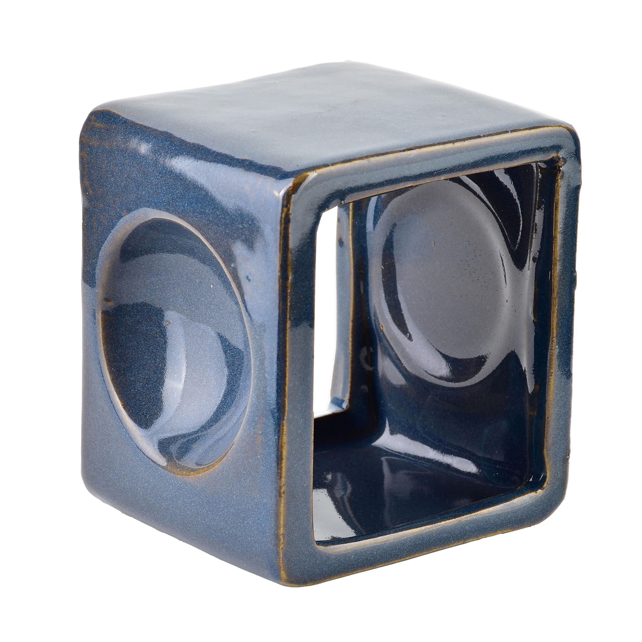DUFTLAMPE Basic Blau 9.5/7.5/8.5 cm Keramik - Dunkelblau, Keramik (8.5cm) - Mondex