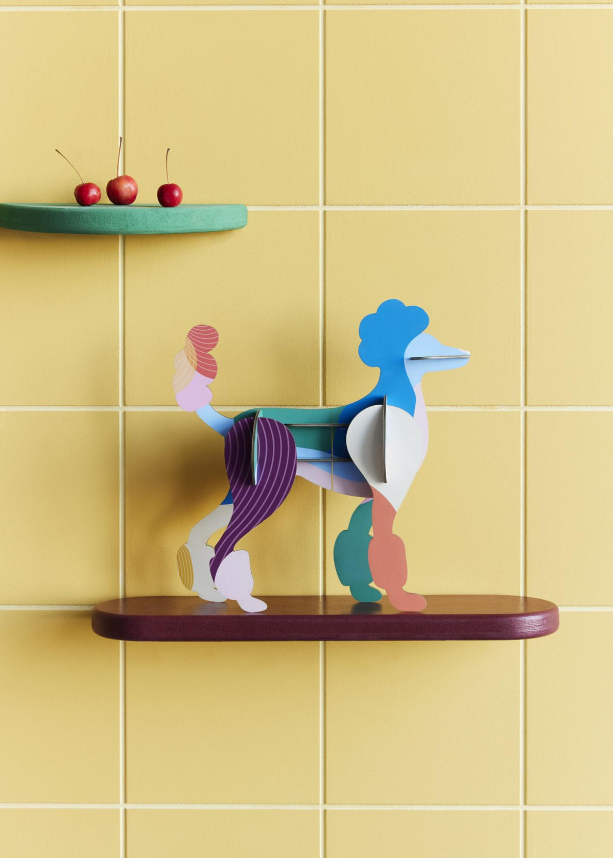 DEKOFIGUR Leuchtender Pudel 7/17 cm - Multicolor, Wellpappe (7/17/31cm) - KUNSTLOFT