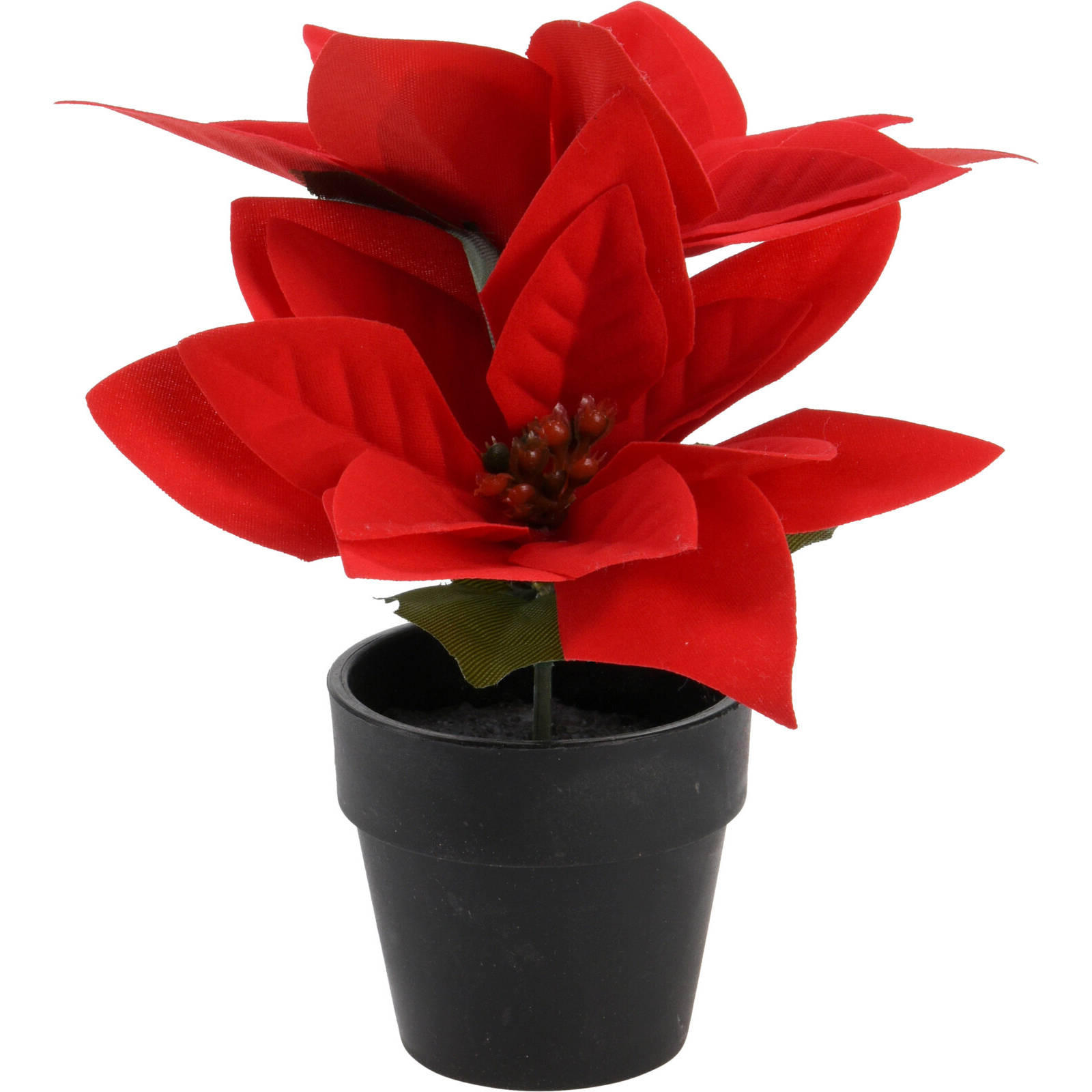 WEIHNACHTSSTERN Künstlich 18 cm - Rot, Textil (18/18/16cm) - Home Styling Collection