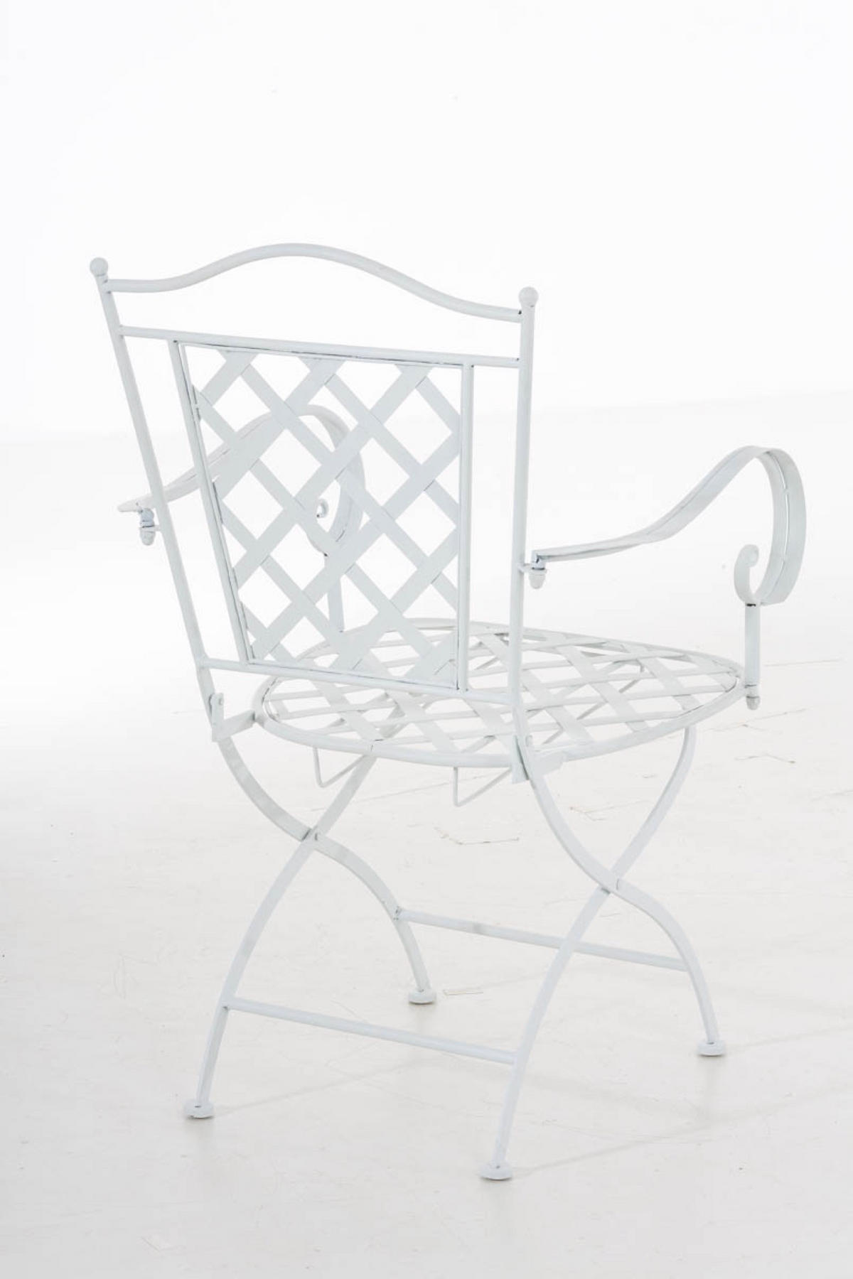 GARTENSTUHL Athan weiß - Weiß, Metall (56/51/93cm) - TPFGarden