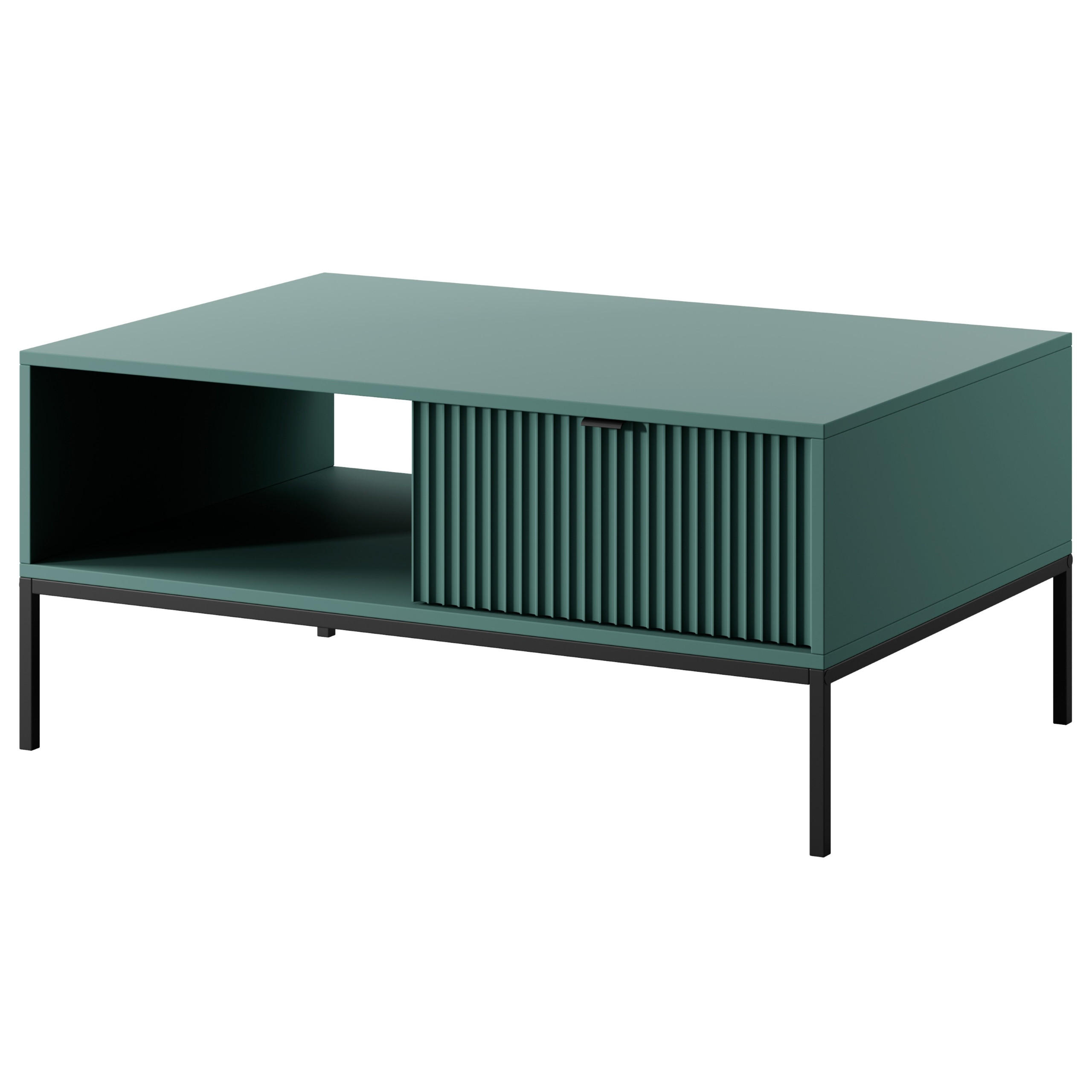 COUCHTISCH STELLARE 104/46/68 cm Hellgrün - Schwarz/Hellgrün, Holzwerkstoff (68/104/46cm) - MASSENO