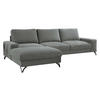 ECKSOFA Flavio, Seite: Links - L1F+L2F+R4 - Schwarz/Grau, Holz/Textil (300/179cm) - MIRJAN24