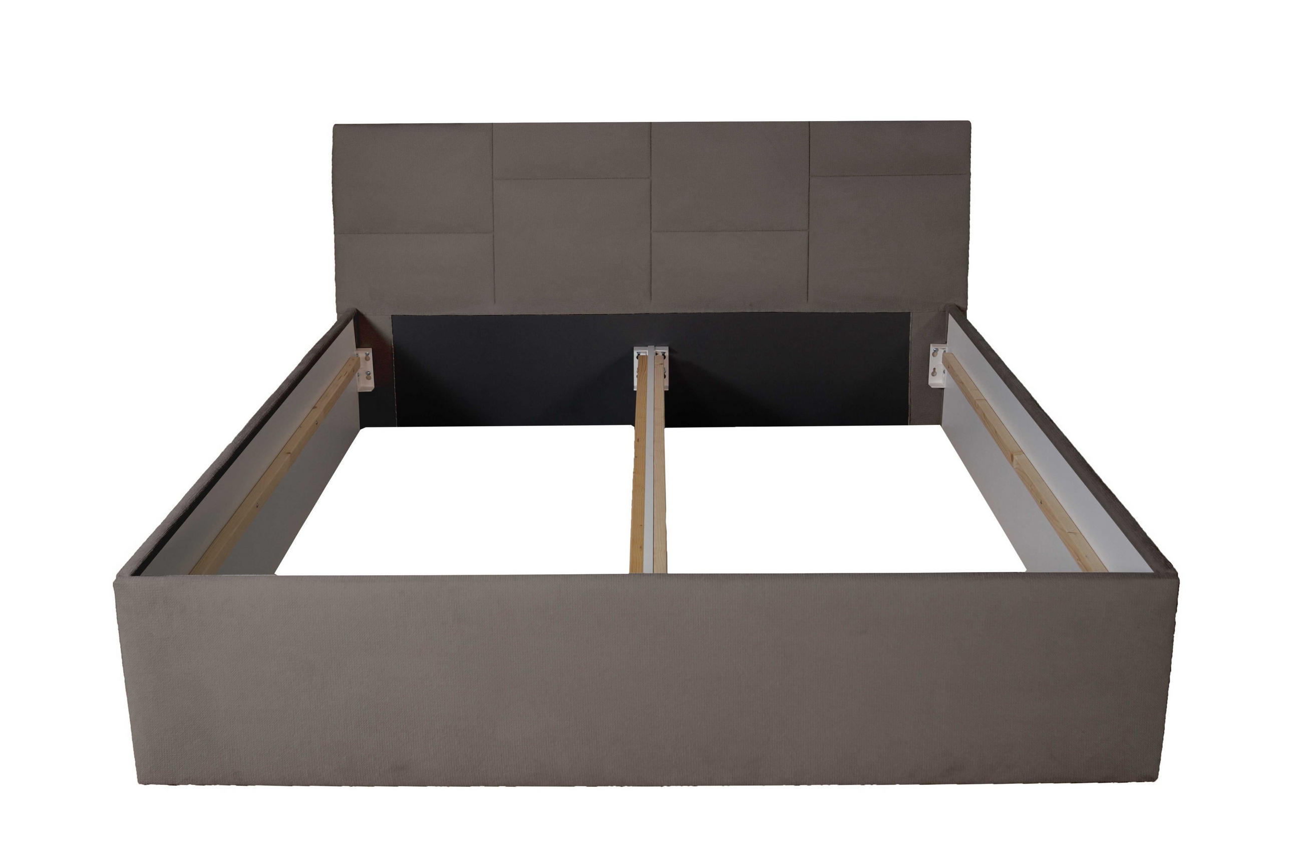 POLSTERBETT Damas Sahara 160 x 200 x 40 cm Mit hochwertiger Matratze H2 (bis 100 kg) und Lattenrost - Sahara, Holz (160/200cm) - Halmon Schlafkomfort Betten 