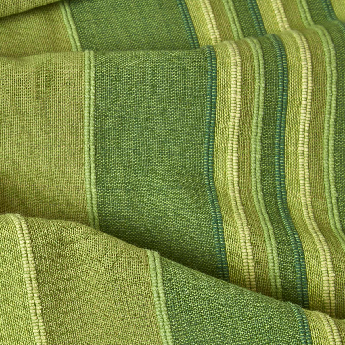 ÜBERWURF Morocco 225/255 cm, 100% Baumwolle gestreift - Grün, Textil (225/255cm) - Homescapes