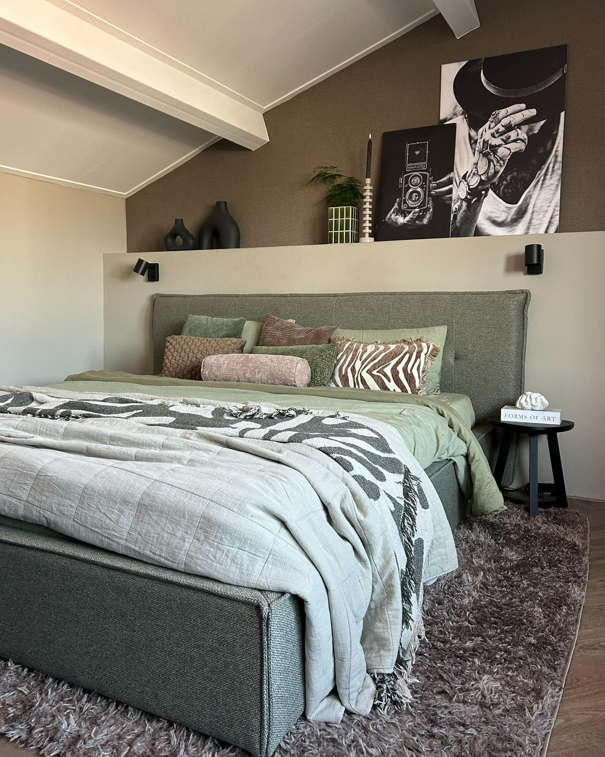 PAT TAPIȚAT cu somieră 180x200 cm verde Lestre - verde, material textil (180/200cm) - Beliani