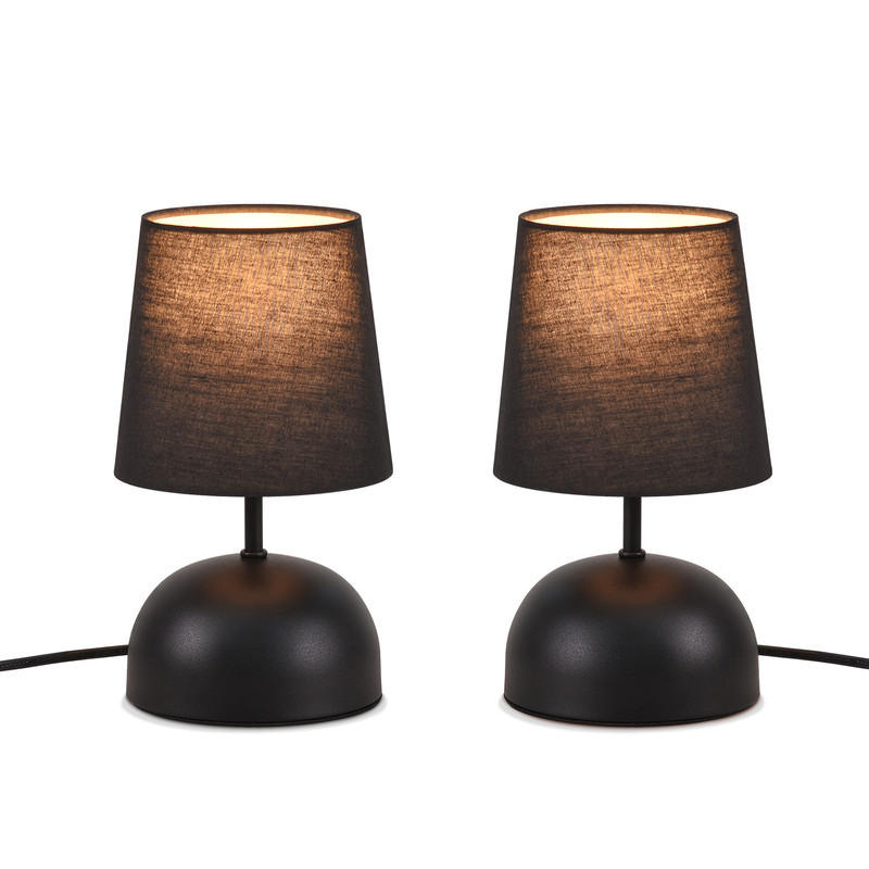 TISCHLEUCHTE Aansorge 14/14/24.5cm(2er-set) - Schwarz, Metall (14/14/24.5cm) - Nettlife