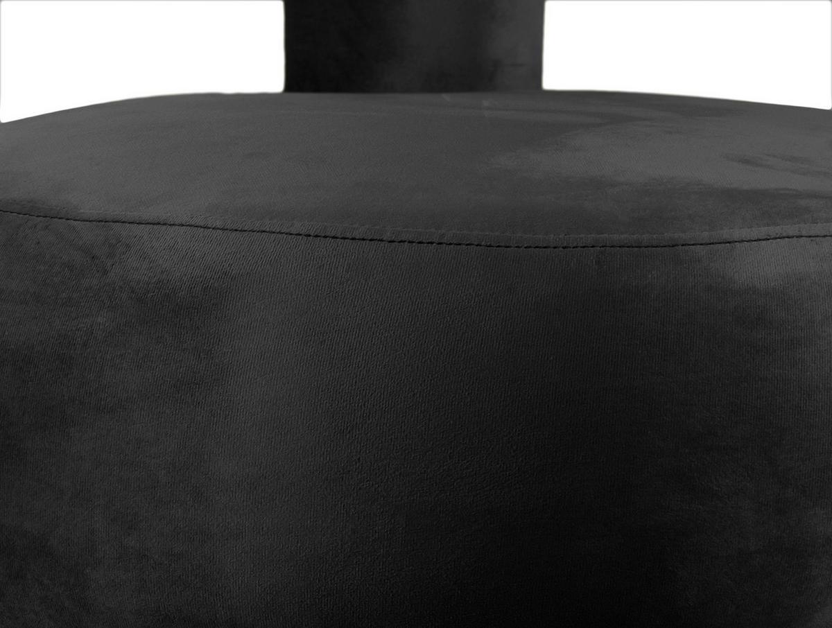 SESSEL Abrazo 58/58/67 cm - Schwarz, Textil (58/67/58cm) - Leitmotiv
