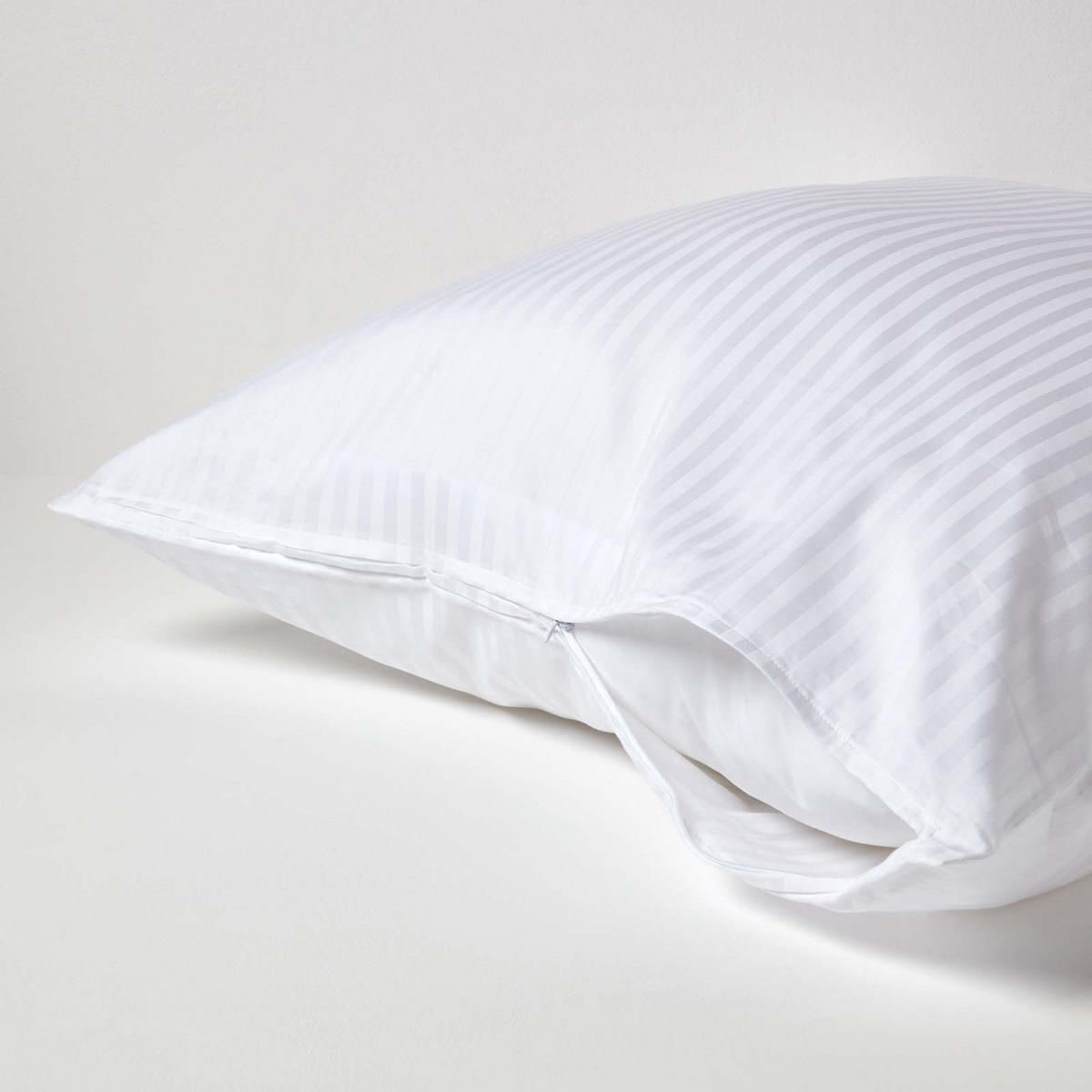 KISSENBEZUG Damast, Ägyptische Baumwolle, Fadendichte 330 - Weiß, Textil (80/80cm) - Homescapes