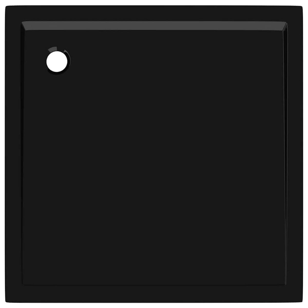 DUSCHTASSE Quadratisch Schwarz 90/90 Cm - Schwarz, Glas (90/4/90cm) - vidaXL