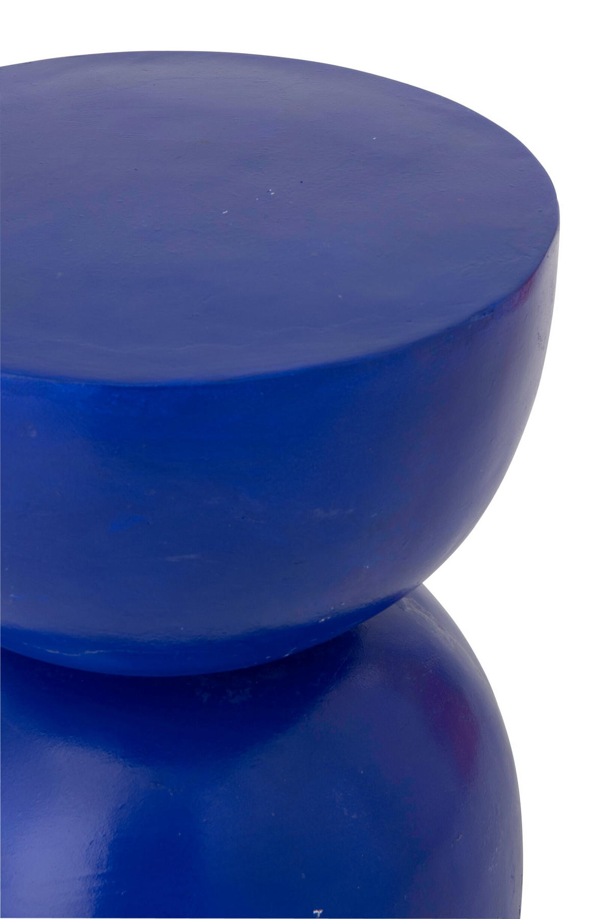 BEISTELLTISCH DANDUHR Blau - Blau, Glas/Naturmaterialien (41/41/47.5cm) - J-Line