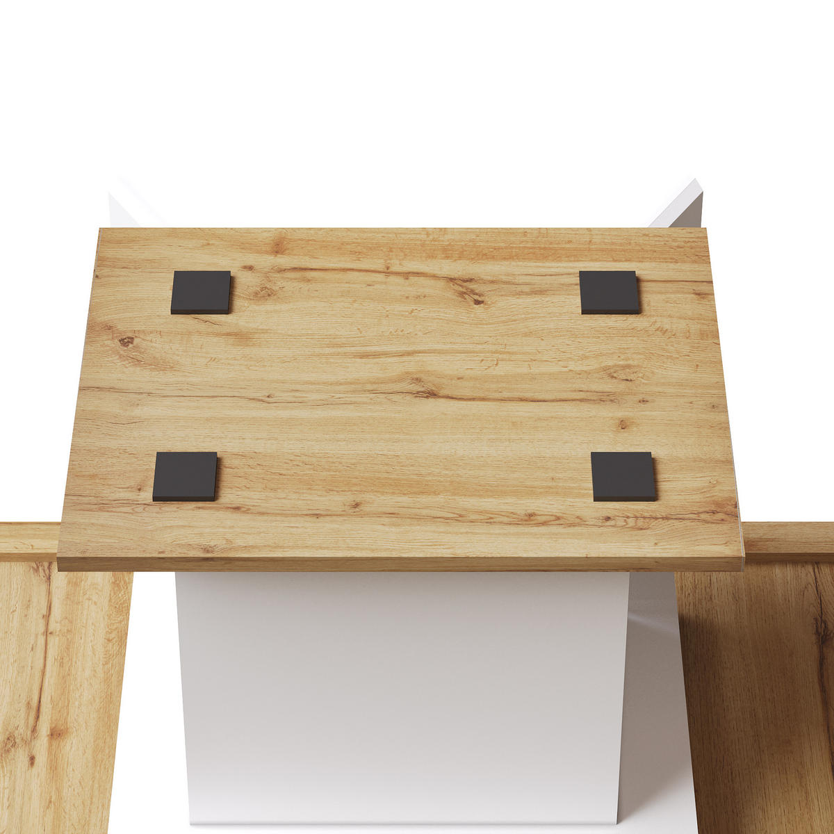 AUSZIEHTISCH Weiß Natur 110-140/80/75 cm - Naturfarben, Holz (80/110/75cm) - PANGIVO