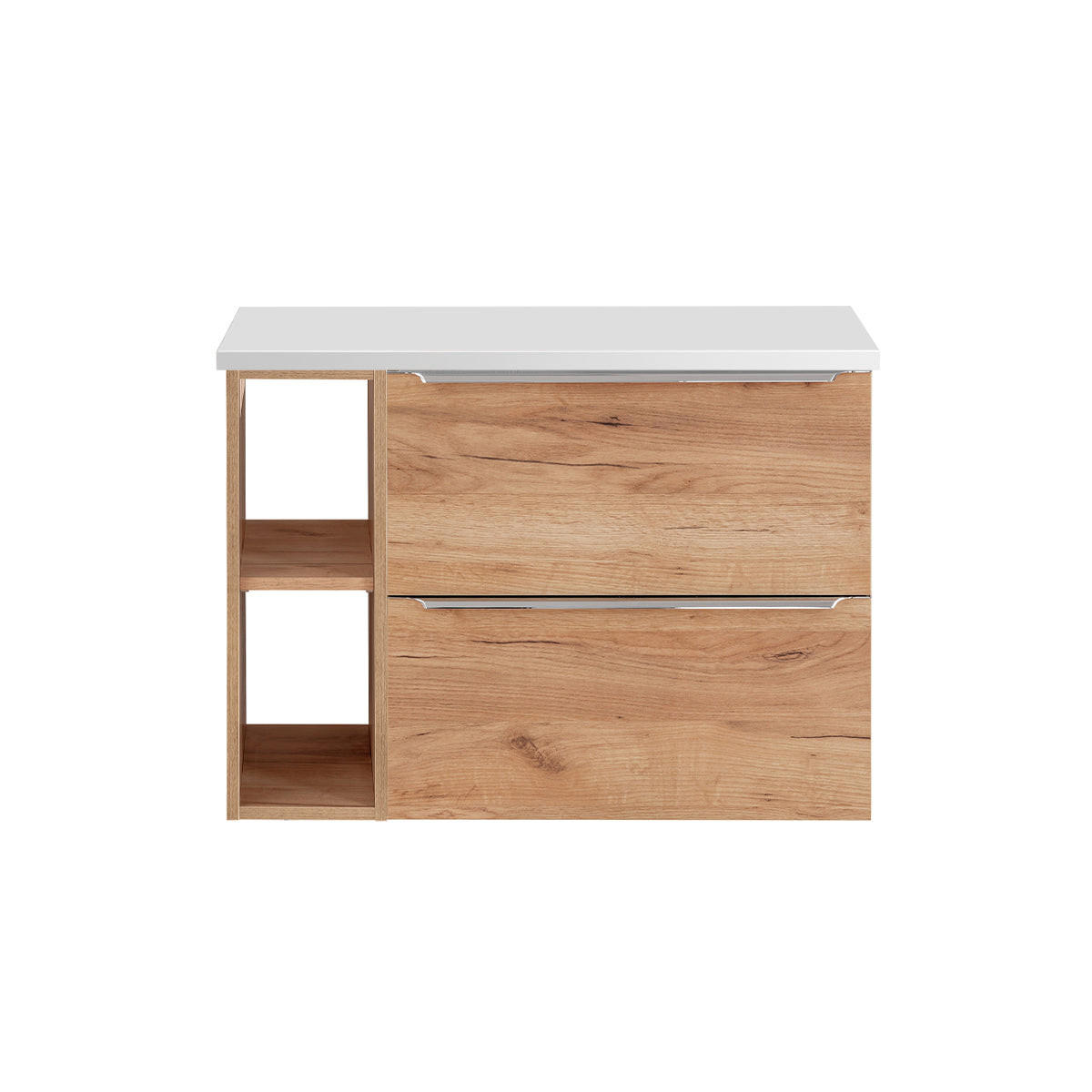 WASCHTISCHUNTERSCHRANK 80.4cm April Holz - Braun/Weiß, Holzwerkstoff (80.4/59/46cm) - Petits-meubles