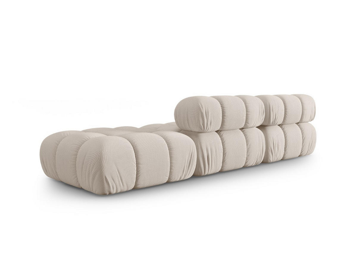 SOFA modular rechts Bellis aus 3D-Stoff leichtes beige 4 Sitzplätze - Creme, Textil (282/70/94cm) - Micadoni