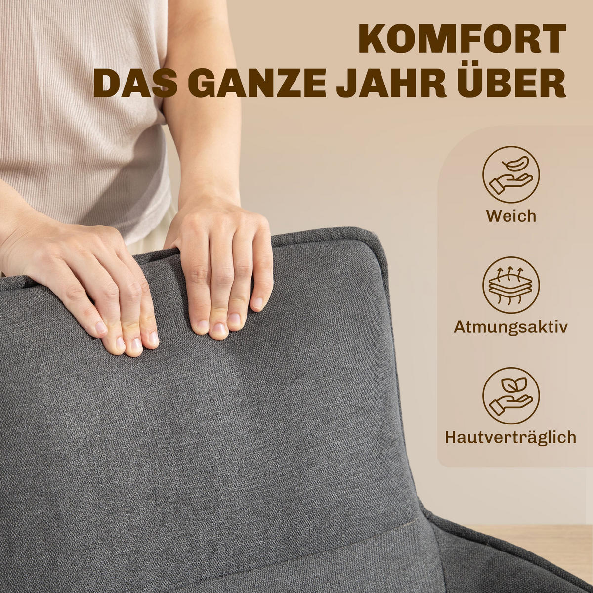 ESSZIMMERSTÜHLE DE-06897 2er-Set drehbar mit Armlehnen Dunkelgrau - Dunkelgrau, Textil/Metall (64/87/67cm) - ComfortXL