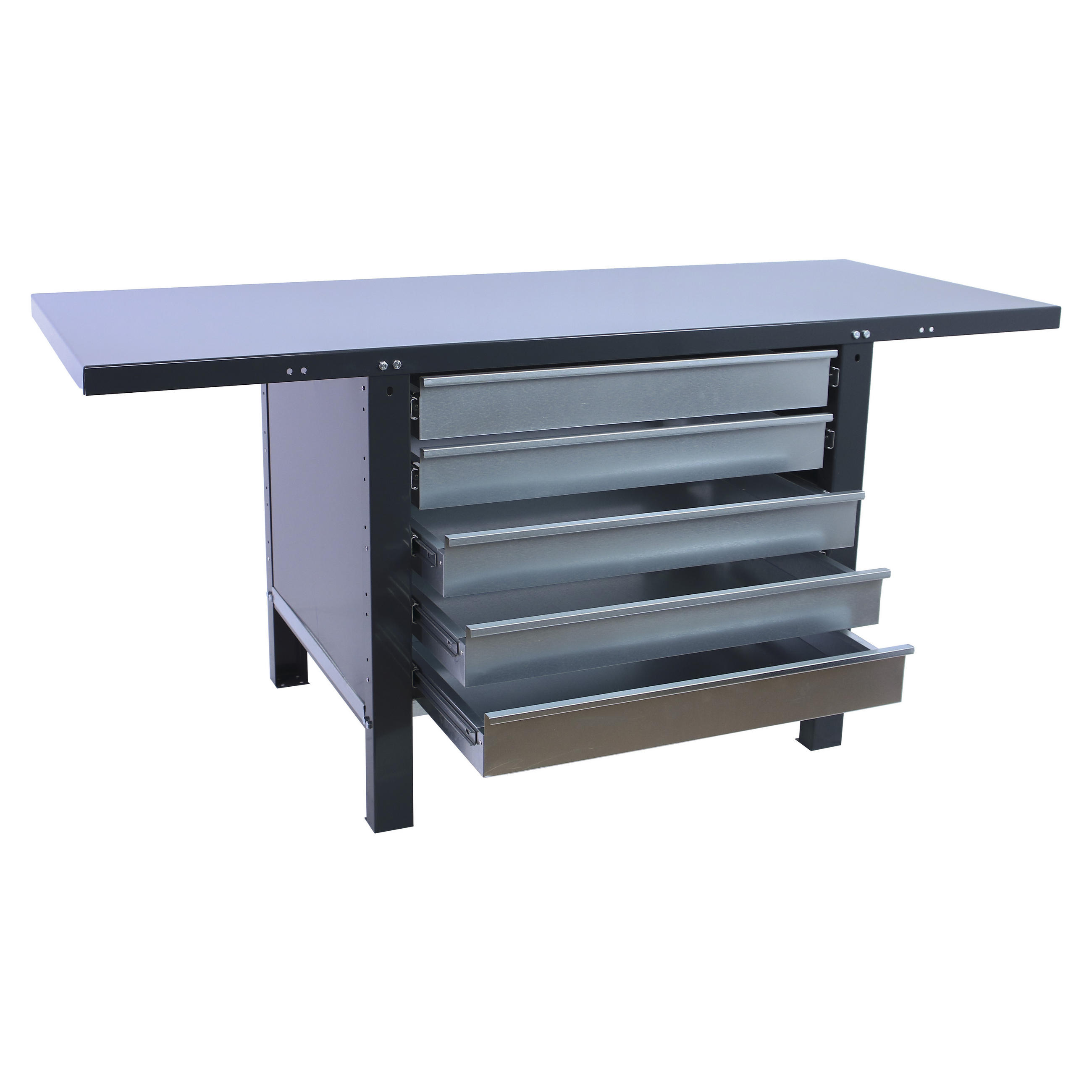WERKBANK Buffalo Metal mit 5x Schublade HxBxT 83 x 150 x 73 cm Traglast 700 kg Anthrazit - Anthrazit, Metall (150/83/73cm) - PROREGAL