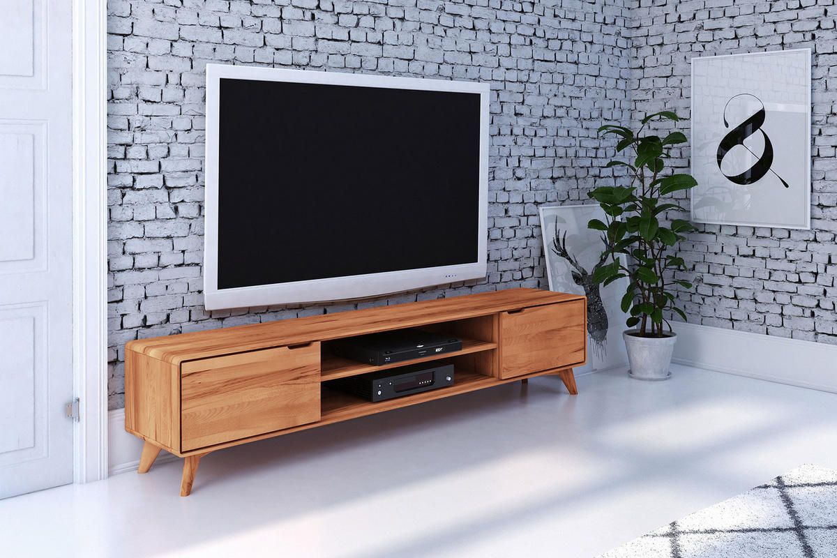 GREG HIFI-SCHRANK Kernbuche - Kernbuche, Holz (220/48/40cm) - byoak