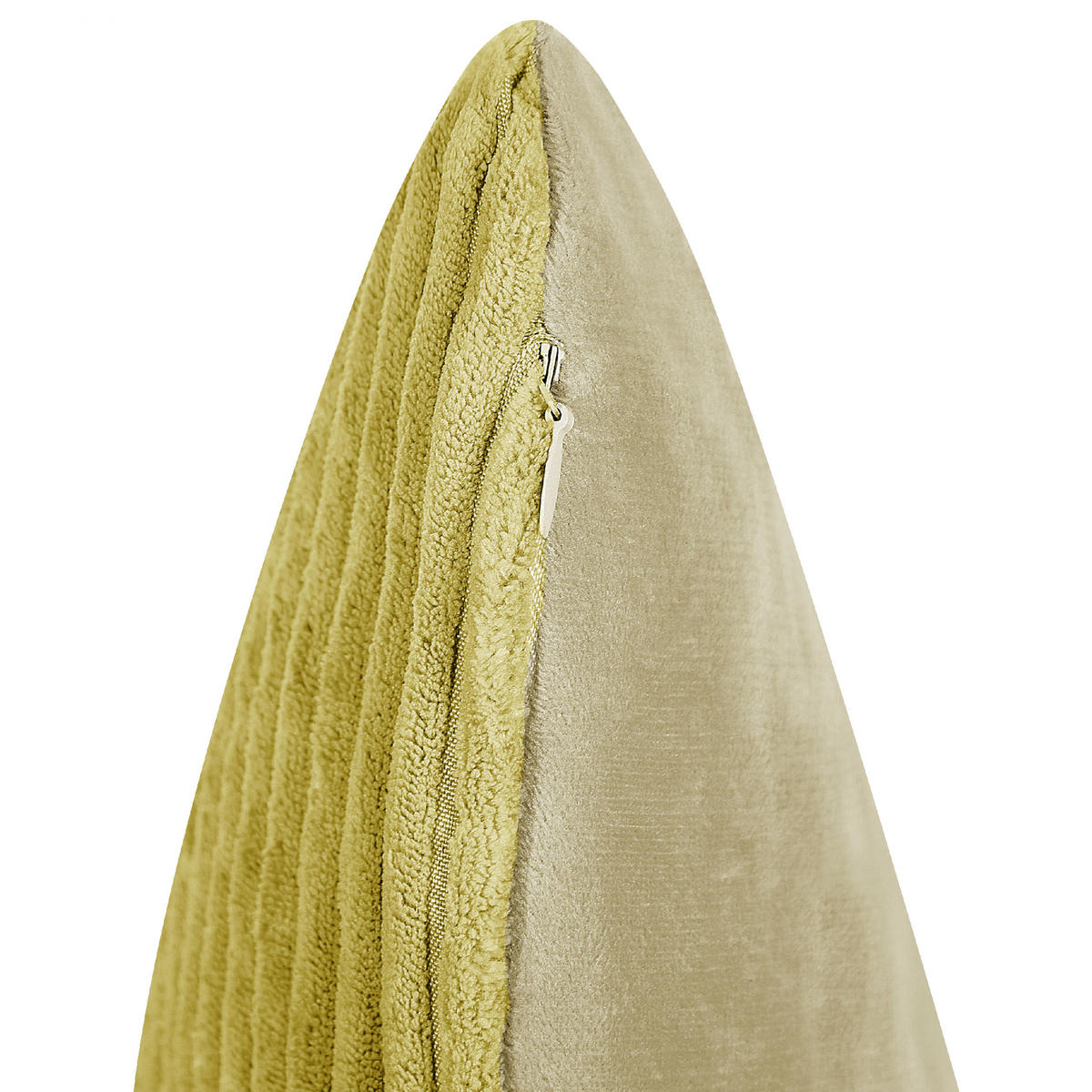 DEKOKISSEN CORD 2er-Set Olivgrün 43/43 cm Millet - Olivgrün, Textil (43/43cm) - Beliani