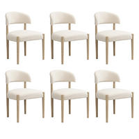 ESSZIMMERSTUHL 6 Stück in moderner Stil - Naturfarben, Holz/Textil (58/78/58cm) - KOMHTOM