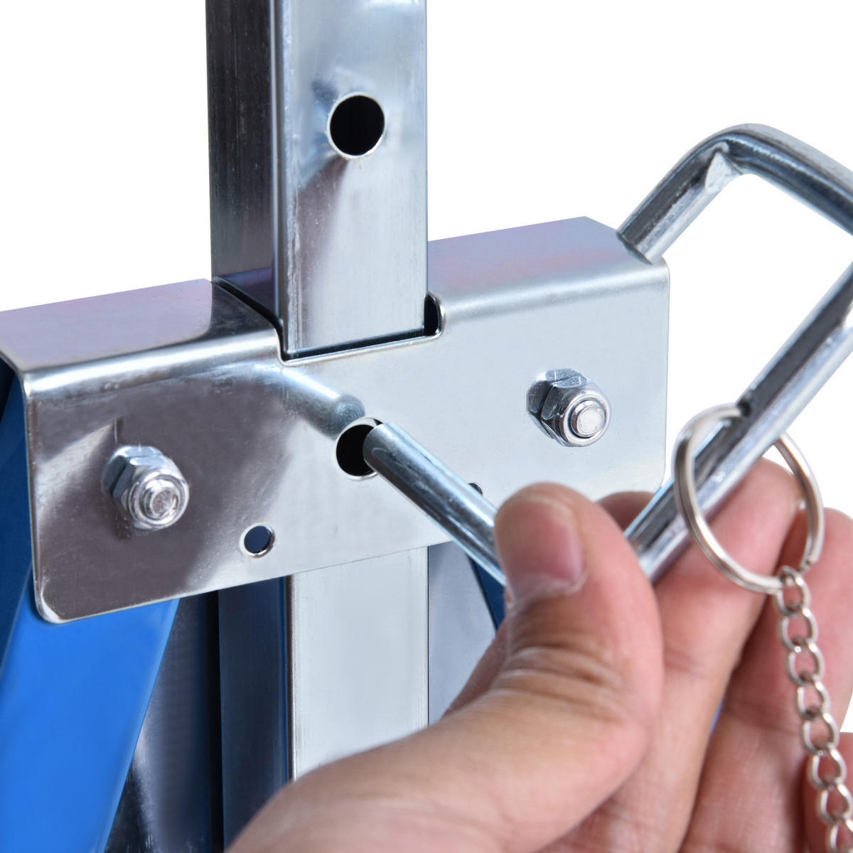 UNTERSTELLBOCK, 2 x Gerüstbock, Stahl - Blau, Metall (68/58/130cm) - HOMCOM