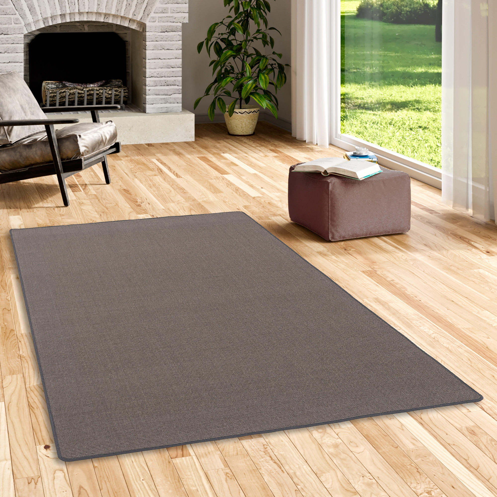 SISAL NATUR TEPPICH KLASSISCH - Anthrazit, Textil (200/300cm) - Snapstyle