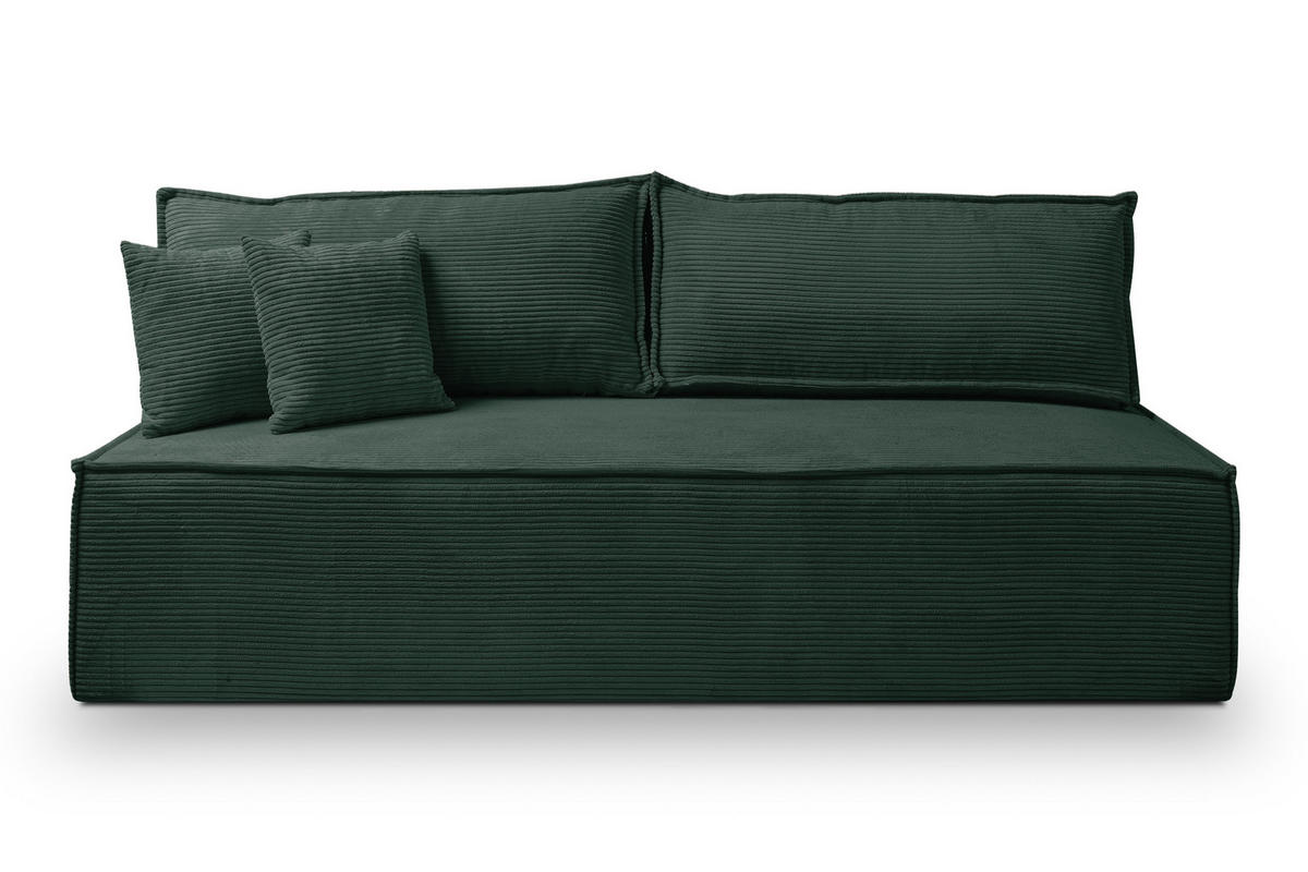 SCHLAFSOFA mit Schlaffunktion Timo, Grün Cordstoff - Grün, Textil (200/80/93cm) - VENASI MÖBEL