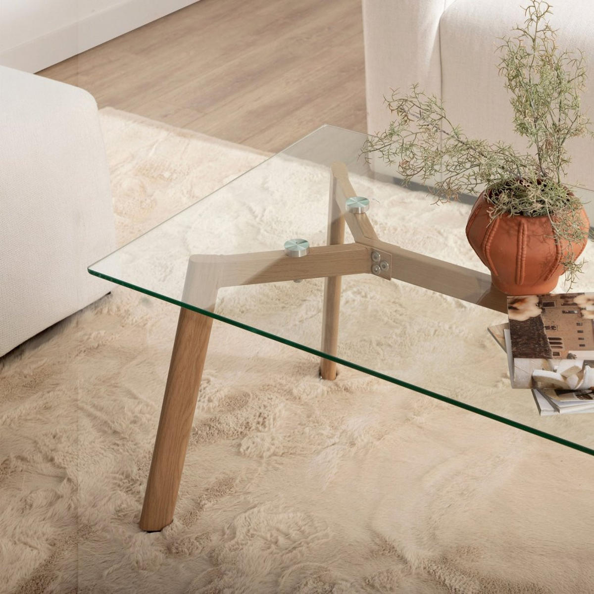 COUCHTISCH FESTER Eyre Durchsichtig 110 cm x 45 cm - Transparent, Glas (60/110/45cm) - Klast Home