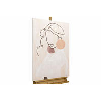 ACRYLBILD HANDGEMALT 60/90 cm - Beige/Braun, Holz/Textil (60/90cm) - KUNSTLOFT