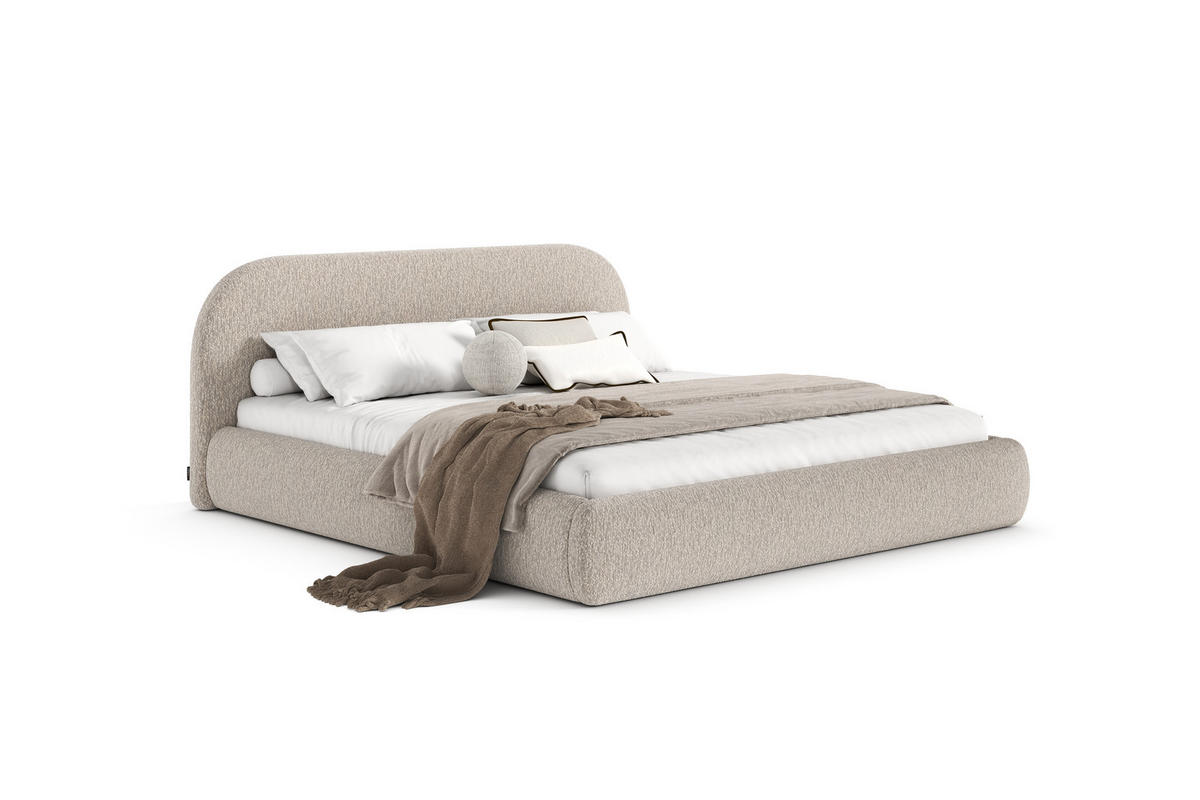 POLSTERBETT LIVV mit Bettkasten, Doppelbett - 180x200 cm - Beige/Naturfarben, Holz/Textil (180/200cm) - mybed.