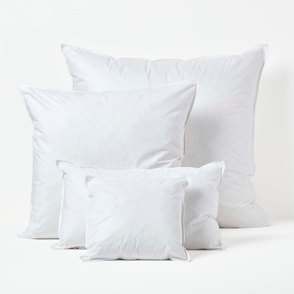 FÜLLKISSEN 90/90 cm – Enten-Daunen - Weiß, Textil (90/90cm) - Homescapes