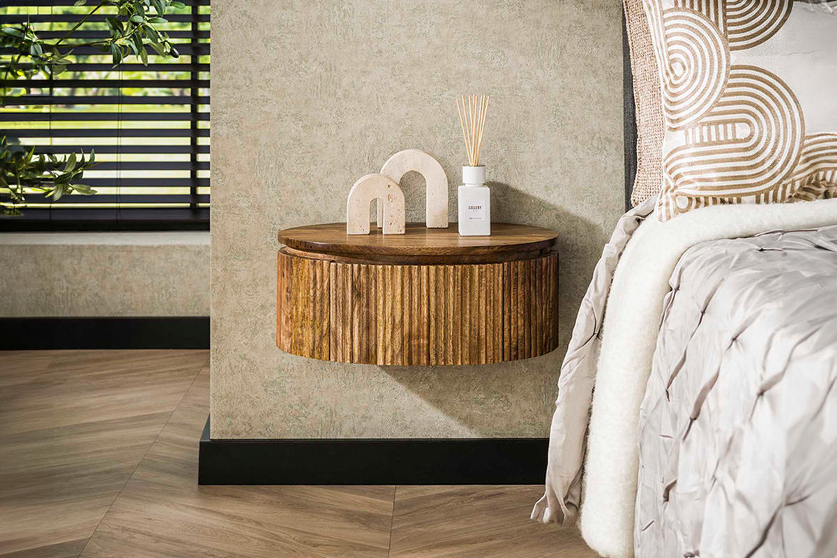 NACHTTISCH HEVE Holz Mango - Braun, Holz (50/20/35cm) - KAWOLA