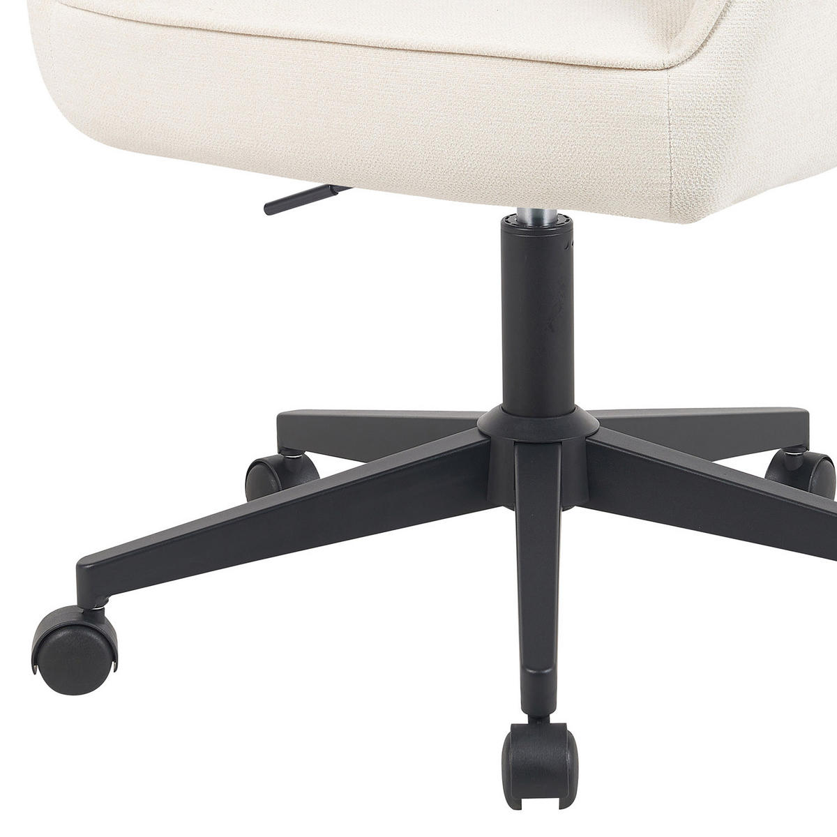 BÜROSTUHL Mika-Elio 2er-Set - Creme/Schwarz, Textil/Metall (60/79/61cm) - DUBI Möbel