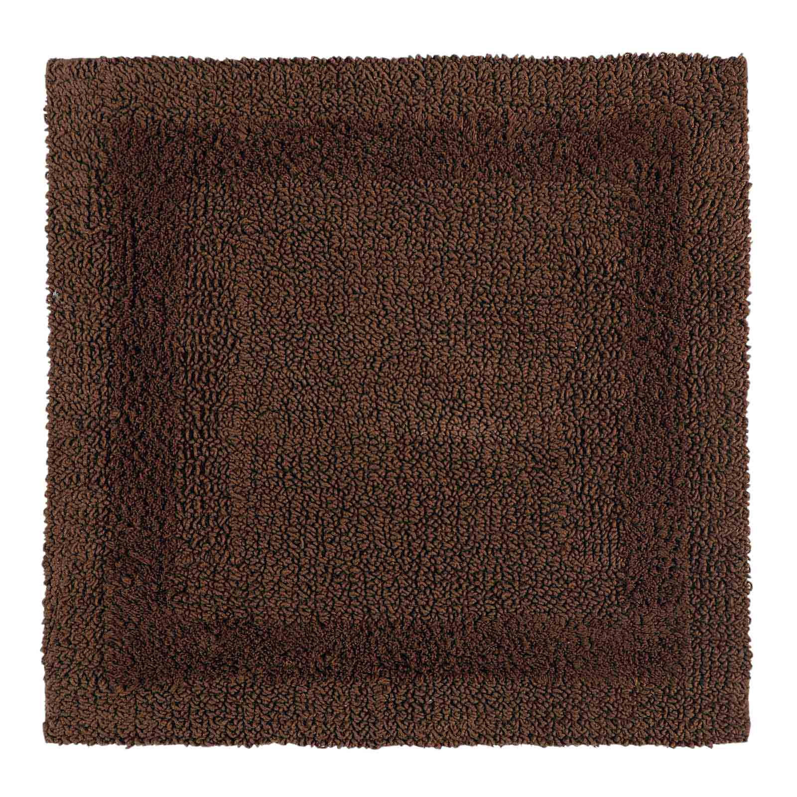 DUSCHVORLEGER 50/50 cm, 100% Baumwolle, wendbar - Braun, Textil (50/50cm) - Homescapes