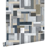 TAPETE Holz-Optik 53 cm x 10.05 m - Grau, Papier (53/1000cm) - ESTAhome