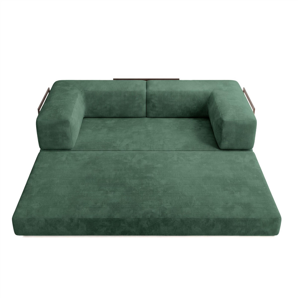 SCHLAFSOFA Danny - Grün, Holzwerkstoff/Textil (200/70/100cm) - Fun Möbel