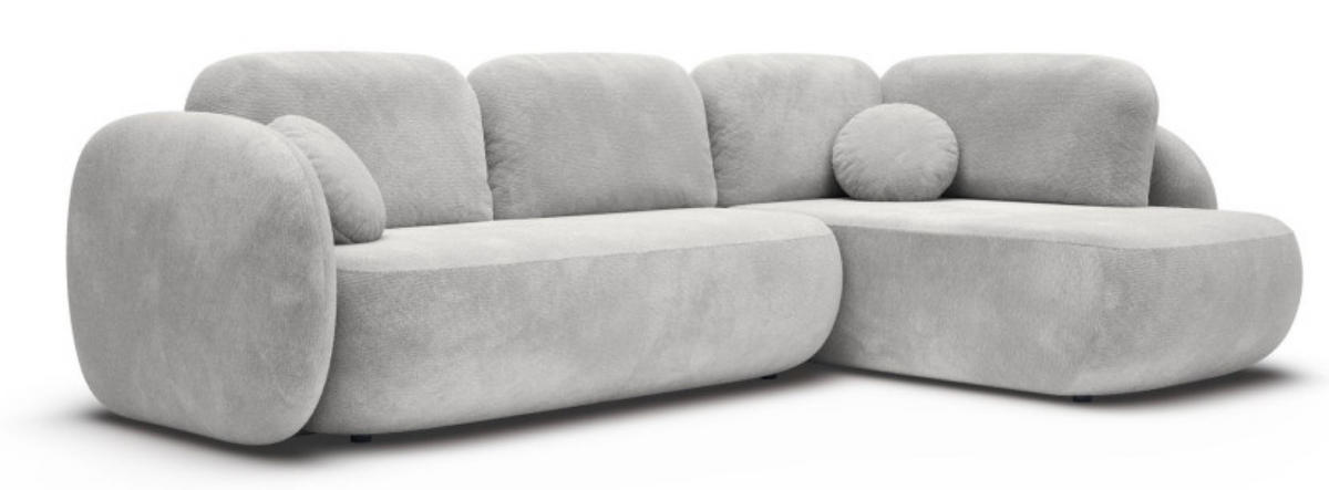 ECKSOFA Grau OLIVIO II Ausziehbar Rechts - Grau, Textil (190/289cm) - Sepro Meble