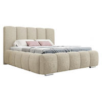 POLSTERBETT Wizko Boucle - Chromfarben/Beige, Holz/Holzwerkstoff (160/200cm) - MIRJAN24