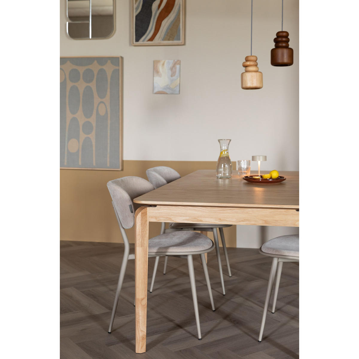 ESSTISCH Scout 220x90 cm Natur - Naturfarben, Holzwerkstoff (220/90/75cm) - Zuiver