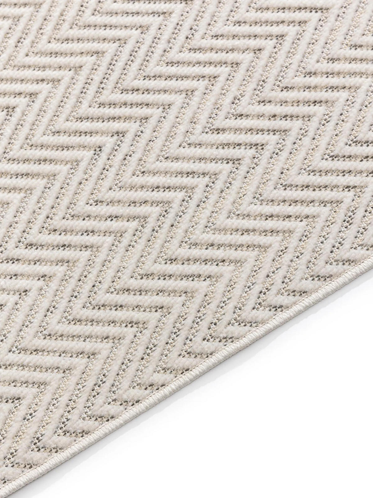 VNITŘNÍ a venkovní koberec Kaleo Krémová/Šedá 140x200 cm - krémová, plast/umělá hmota (140/200cm) - benuta