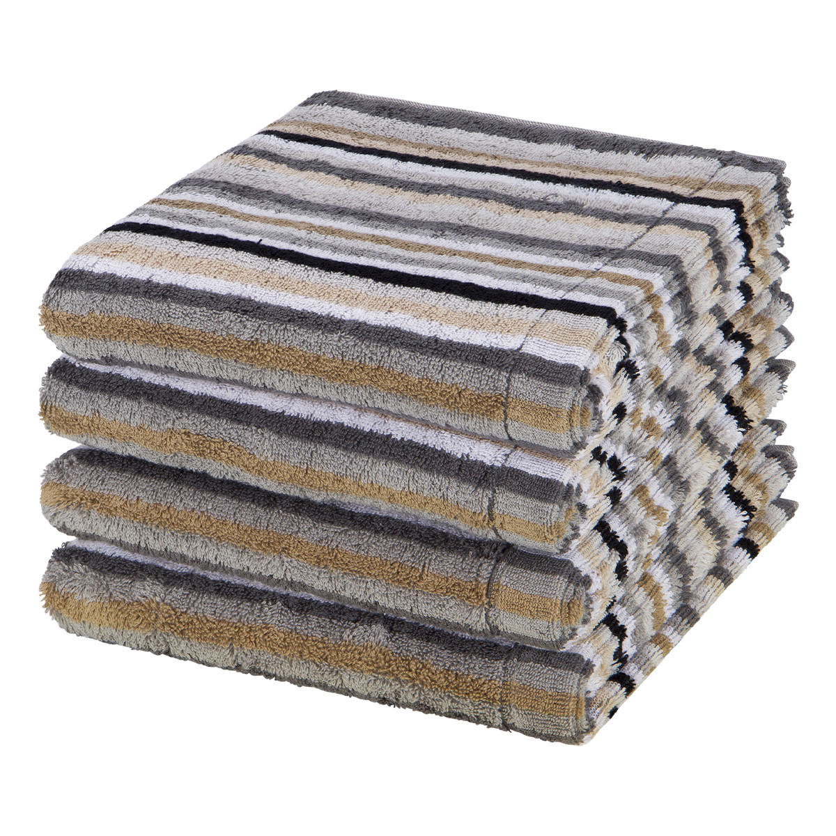 HANDTUCH Lifestyle 4er-Set - Grau, Textil (50/100cm) - Cawoe